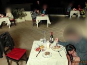 Public extreme! I pulled out his giant cock in the middle of the restaurant.... 13/16