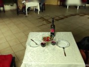 Public extreme! I pulled out his giant cock in the middle of the restaurant.... 6/16