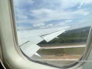 Рискованный публичный минет в самолете полным людей 1/16