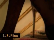 Two hooded swingers have sex with Yasmine 1/16