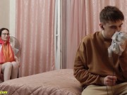 busty mature surprices her stepson wanking and gets first time anal fucked 2/16