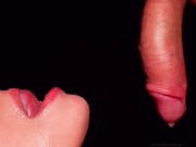 CLOSE UP: Perfect Sloppy Milking Mouth for Your DICK! CUM TWICE! Best BLOWJOB ASMR 4K EVER 13/16