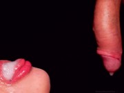 CLOSE UP: Perfect Sloppy Milking Mouth for Your DICK! CUM TWICE! Best BLOWJOB ASMR 4K EVER 14/16