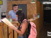 Big Ass Brunette Claudia Bavel Is Ready For Hard Pounding During Her Trip - HORNY HOSTEL 1/16