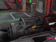 Threesome scifi porn with alien, cyborg and futanari babes by Wye4X 5/16