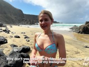 I fucked a girl with a luxurious ass on the beach - CUM ALL OVER HER BOOTY 4/16