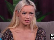 CFNM babe jerking small cock dude 2/16