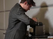 Zoe Doll And Irina Cage Liven Up The Office By Talking Colleague Into Workplace Threesome 5/16