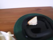 Pretty babe cheating and giving footjob in POV 1/16