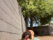 Bad StepBro Helps Stepsister Stretch Outside- Risky Creampie 4K 1/16