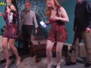 Amateur babe drilled in front of voyeurs 11/16