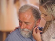 OLD4K. Czech's dress is so exciting for tutor that he sneaks into her 1/16