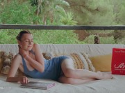 ULTRAFILMS Gorgeous model Amber spending her free time masturbating using a pink toy 1/16