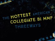 BiCollegeFucks - Sexy college coed gets two jock boys to try bi action 16/16