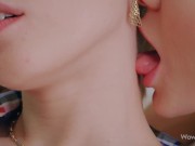 WOWGIRLS Beautiful Eastern European models Nancy A and Freya Mayer fucking each other with their tongues 1/16
