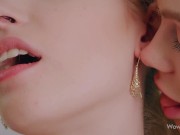 WOWGIRLS Beautiful Eastern European models Nancy A and Freya Mayer fucking each other with their tongues 2/16