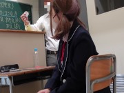 【高画質・独占公開】Fuck a Japanese school girl ウブなと先生とDK（素人）が授業中エッチ。学校（教室）で個撮セックス！japanese Amateur Homemade 9/16