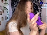 Masturbating my pussy with a new toy from Juntame, female orgasm - YourSofia 1/16