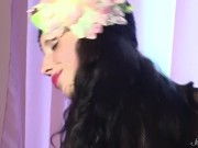 Costumed Coed Anoushka Lets Us See Her Teen Tits Through That Blouse! 10/16