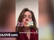 Babe spreading gaping fertile pussy with EXTREME closeups & impregnation JOI plus behind the scenes bloopers - Lelu Love 11/16