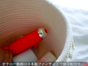 【一眼カメラで自撮り】旦那が出かけている時に隠れてオナニーする変態人妻。 2/16