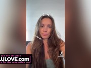 Babe tickling her own feet soles, walking in heels, thigh high leather latex boots & behind the porn scenes fun - Lelu Love 2/16