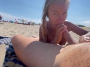 Hot Monika Fox Licking Balls And Suck Dick on Public Beach With Cum Swallow 10/16
