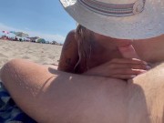 Hot Monika Fox Licking Balls And Suck Dick on Public Beach With Cum Swallow 5/16