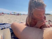 Hot Monika Fox Licking Balls And Suck Dick on Public Beach With Cum Swallow 9/16