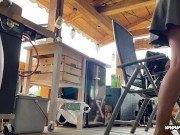 Short Skirt Miniskirt wearing No Underwear Tight Pussy Bare Ass Hot Girls gather for Teasing Outdoor Party to Tease and Show