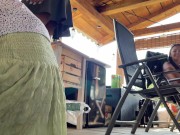 Short Skirt Miniskirt wearing No Underwear Tight Pussy Bare Ass Hot Girls gather for Teasing Outdoor Party to Tease and Show 16/16