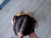 Submissive Lana obediently sucks a dick and substitutes her holes for dick 5/16