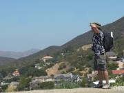 Sexy Petite Blonde Summer Vixen Catches Her Secret Voyeur So He Licks Her Pussy Before She Rides His Cock 2/16