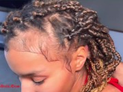 Petite ebony cutie gets trained in deepthroating 4/16