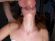 KissAllisse was so engrossed in sucking that she took a huge THROATPIE 11/16