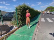 Morning Run Of Monika Fox Without Panties Through The Streets Of The City 9/16