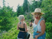 Amateur Risky Public Foursome in Skilift in Poland with friendly couple 4/16