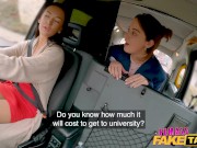 Female Fake Taxi Sexy Lesbian Backseat Pussy Fuck With A Big Dildo 4/16
