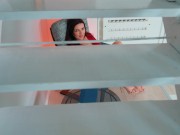 Stepson caught his stepmom masturbating then fucked her and powerfully cum on her tits 5/16