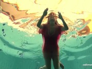 Silvie, a euro teen, showcasing her swimming prowess 1/16