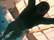 Silvie, a euro teen, showcasing her swimming prowess 9/16