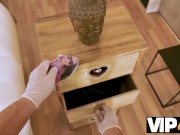 VIP4K. Man decides to get comfortable and watch his wife making love with neighbor 3/16