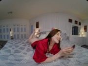 Hot brunette has her tight hole filled up with cum in VR 4/16