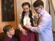 two boys called a skinny classmate to them and had a threesome 8/16