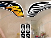 VIRTUALPORN - Shiny Big Tit Brunette Babe In The Tub With You 5/16