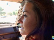 older gent gets a cock sucking from cheerer Talia Palmer 2/16