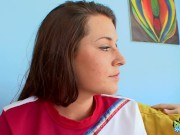 older gent gets a cock sucking from cheerer Talia Palmer 5/16