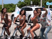 Big Ass Latinas Hot Ride Electric Trikes At Nude Beach Big Ass 7/16