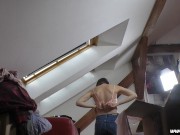 Hot and Horny Girlfriends NO PANTIES show pussy and ass in sexy lingerie a backstage for Leon Lambert LEONS TV Video Shooting 12/16