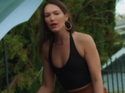 Gorgeous Brunette Hazel Moore Slurps On Cock Before Her Holes Get Drilled 1/16